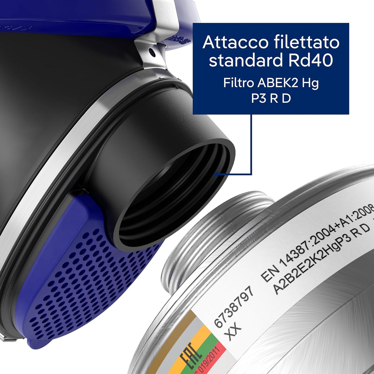 Maschera Protettiva Dräger con Filtro A2B2E2K2 HG P3 R D – Protezione Completa per la Sopravvivenza
