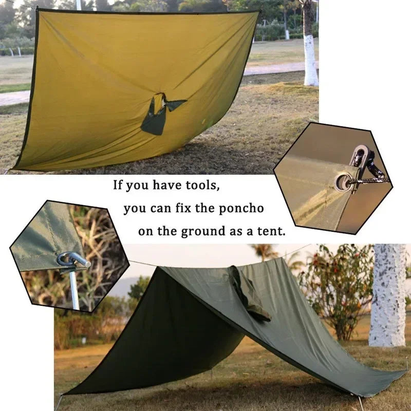 Multifunctional Waterproof Tactical Military Poncho - Men/Women