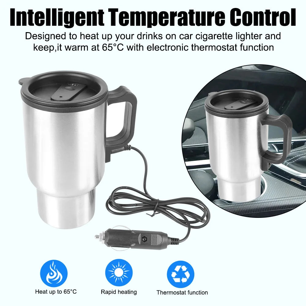 Tazza Riscaldante da Auto 12V - Il Comfort del Calore Sempre con Te