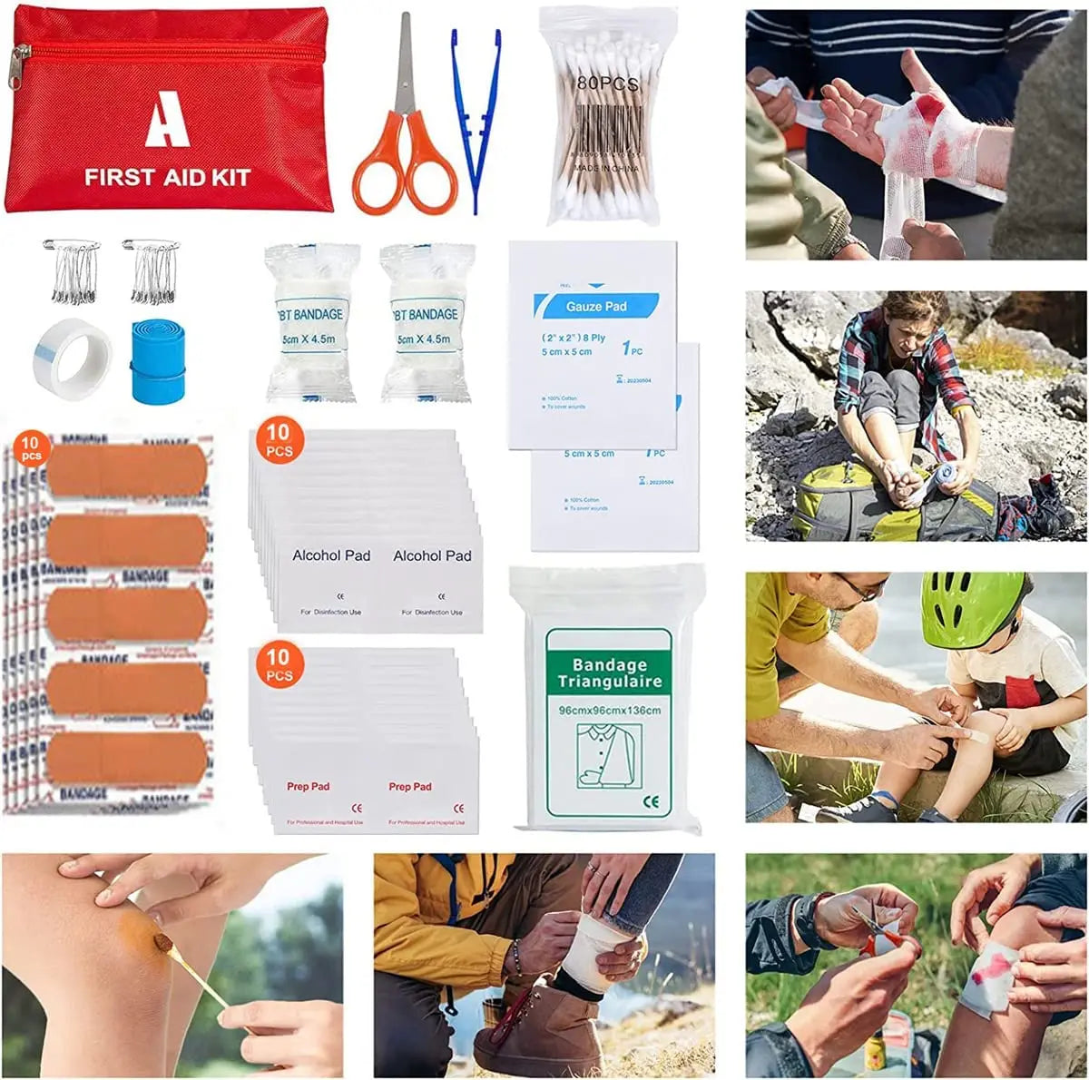 Survival Kit da 105 Pezzi con Borsa MOLLE