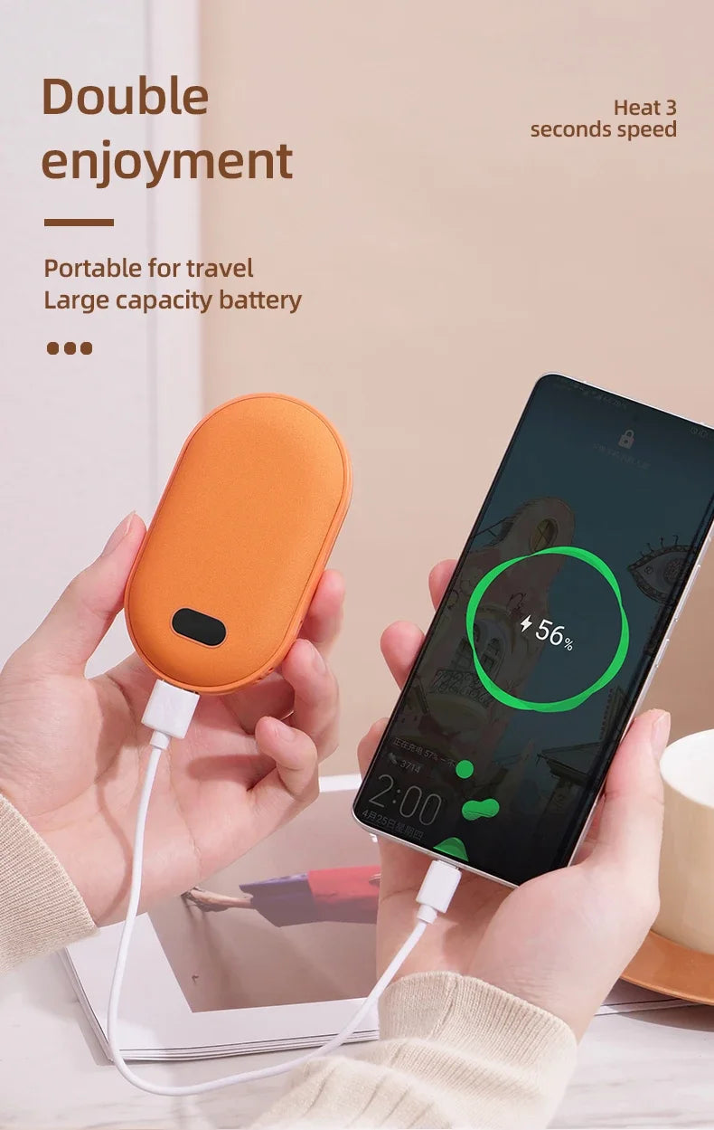 Scaldamani e Power Bank Portatile - Comfort e Calore Ovunque tu Sia