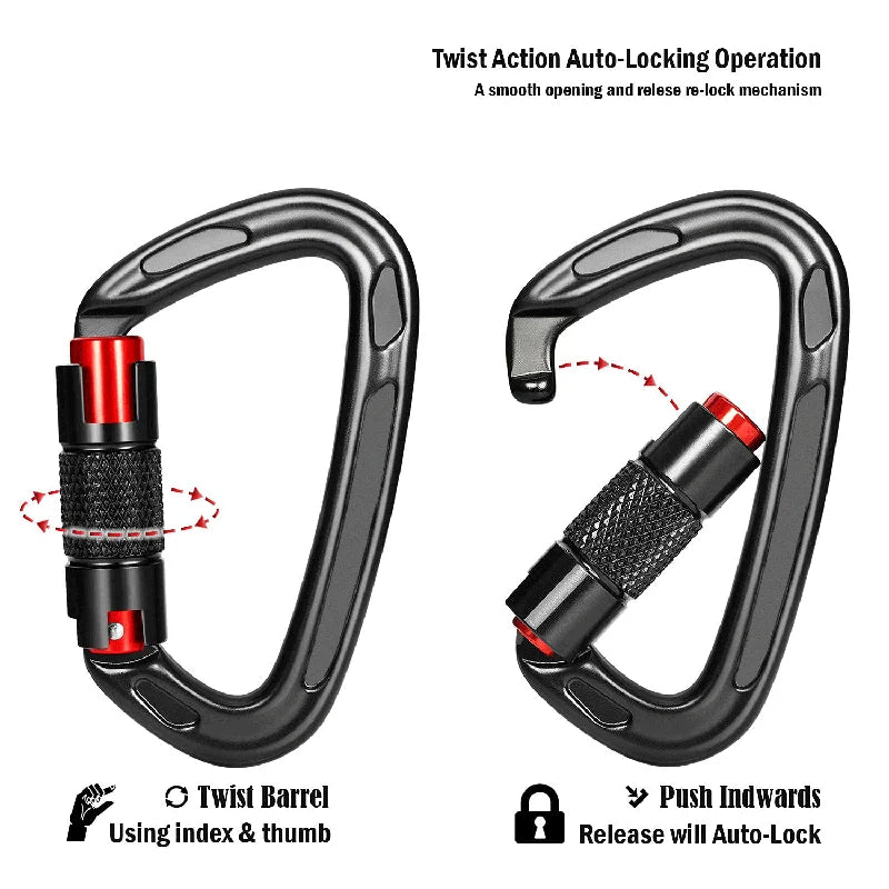 Moschettone Professionale da Arrampicata con Blocco Automatico