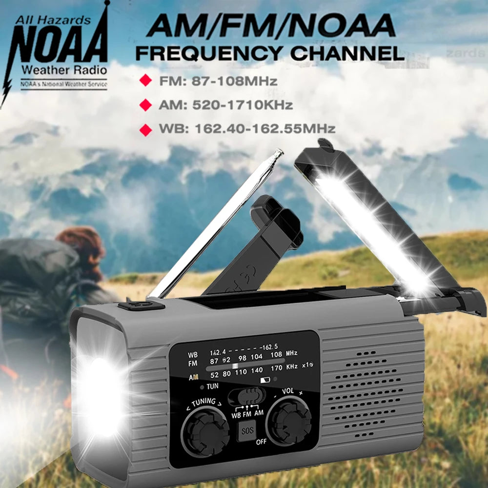 Multifunction Portable Radio – Solar, Manual and Emergency Charging