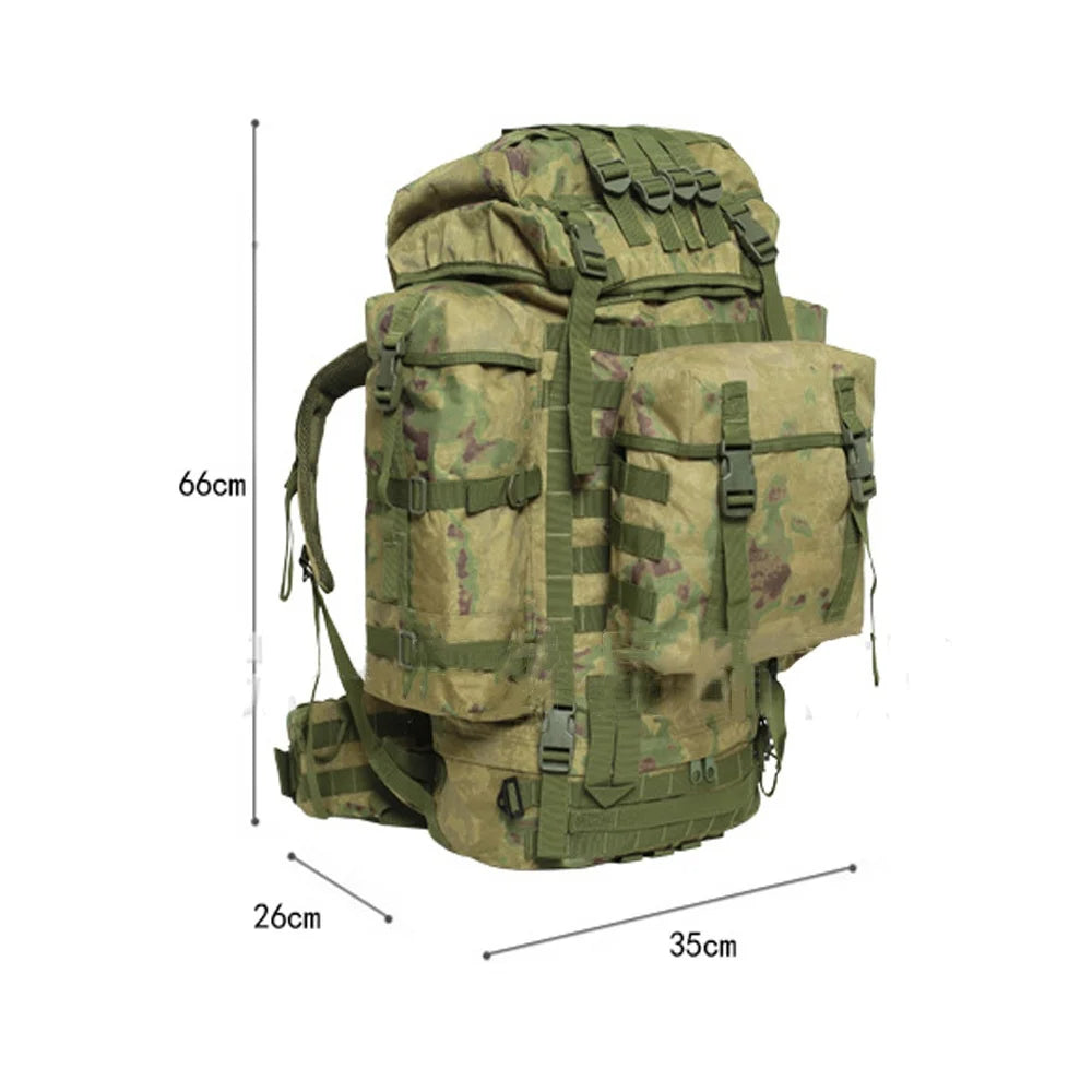 Zaino Tattico Russo 55L con Sistema Molle - Perfetto per Montagna e Outdoor