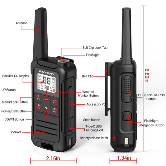 Walkie Talkie Portatile BAOFENG F22 versione top – Comunicazione Affidabile per Ogni Situazione