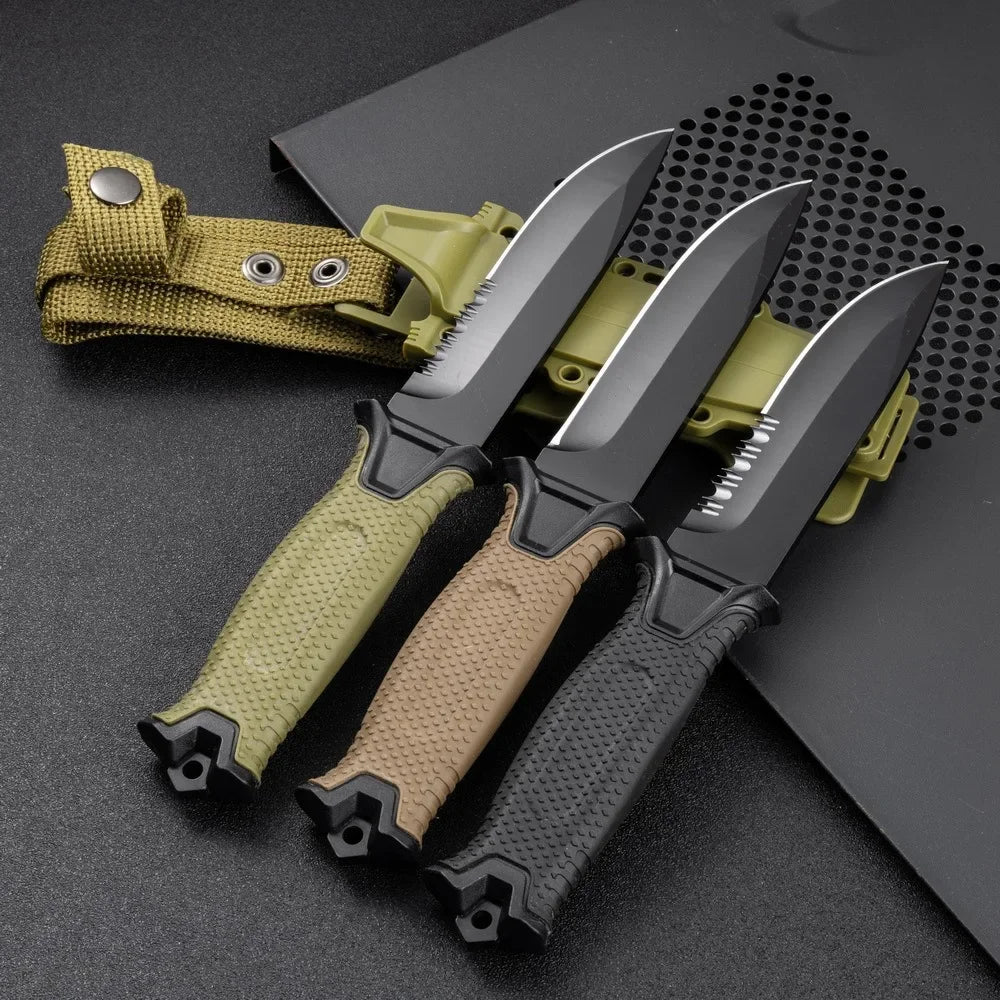 Coltello da Sopravvivenza in Acciaio Inossidabile con Impugnatura Ergonomica in ABS