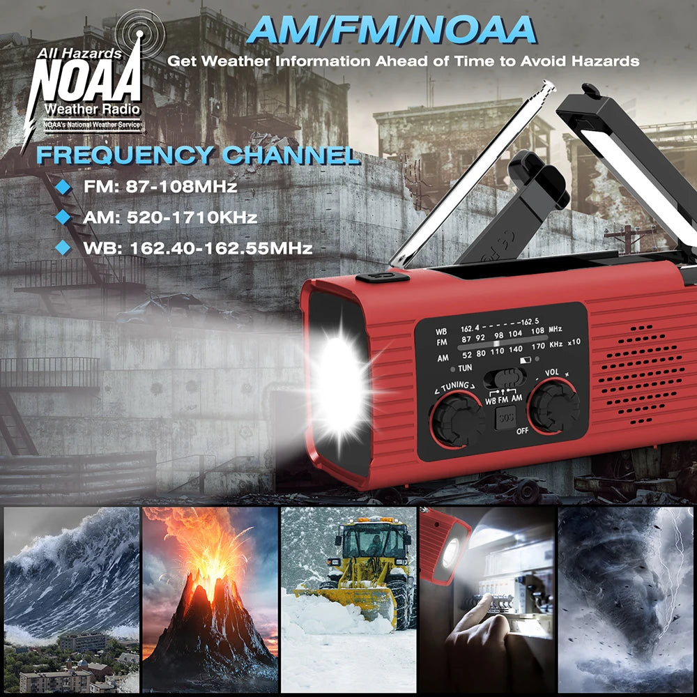 Multifunction Portable Radio – Solar, Manual and Emergency Charging